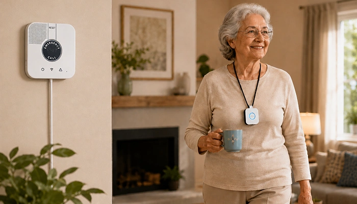 Senior enjoying independent living at home