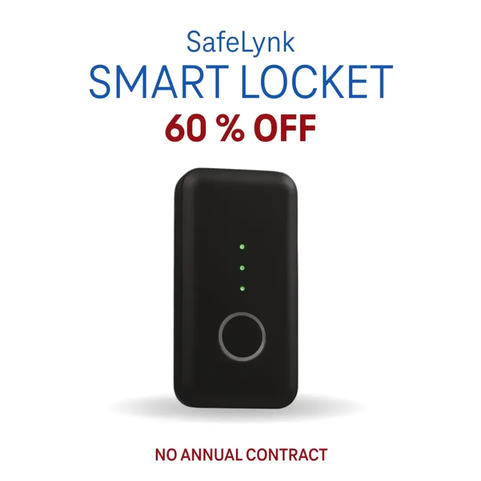 SafeLynk Smart Locket | Gold Family Membership | Mobile App | 24x7 SOS Emergency Dispatch